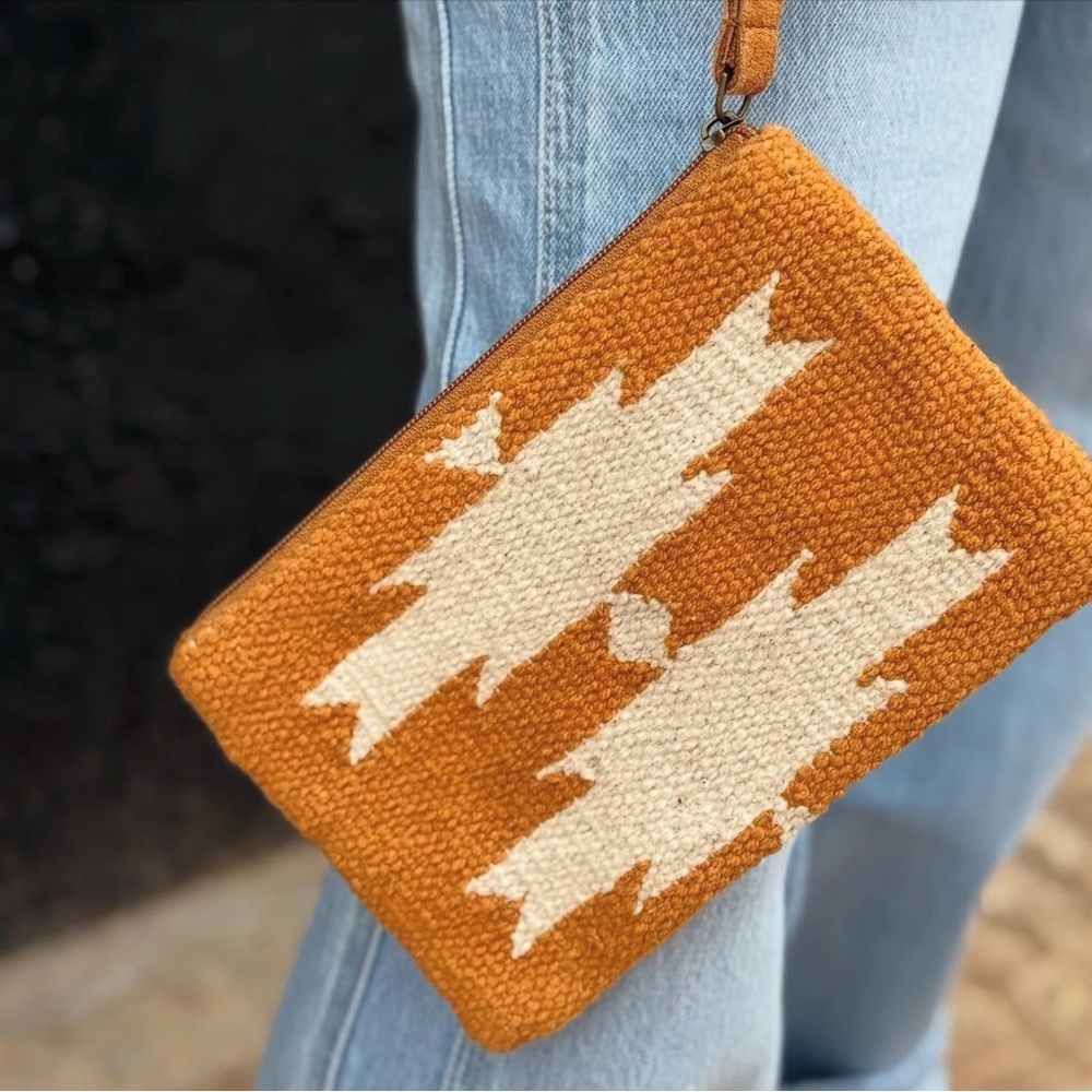 Camel & Cream Western Wristlet